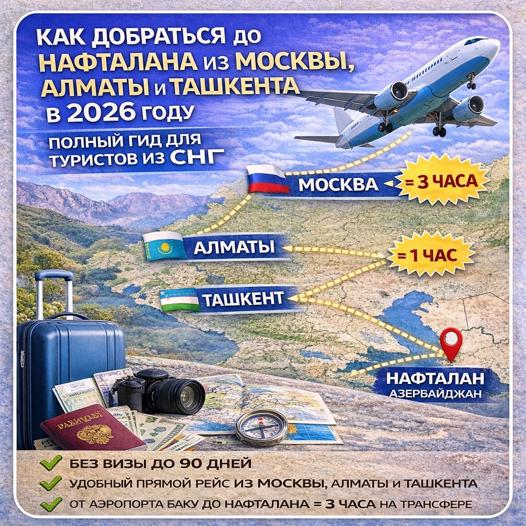 Как добраться до Нафталана из Москвы, Алматы и Ташкента в 2026 году — полный гид для туристов из СНГ